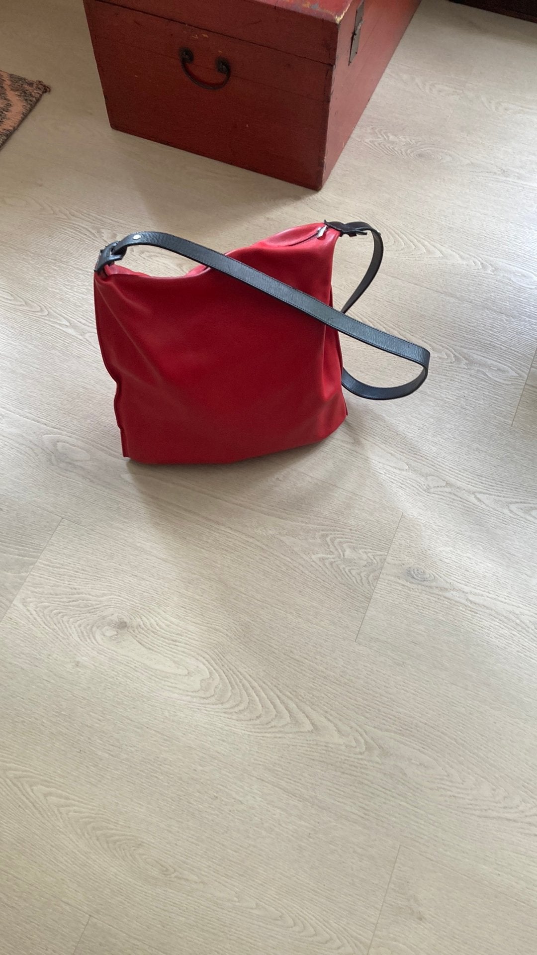 Grote Hester van Eeghen tas., Ophalen, 30 cm of meer, Zo goed als nieuw, Rood