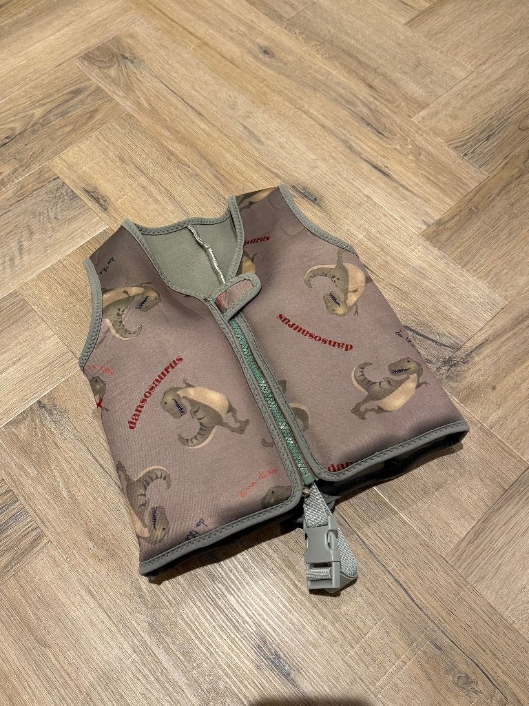 Heel goed CarlijnQ Dansosaurus dino zwemvest 12-17kg 86 - 98, Watersport en Boten, Gebruikt, Kind, CarlijnQ, Ophalen of Verzenden