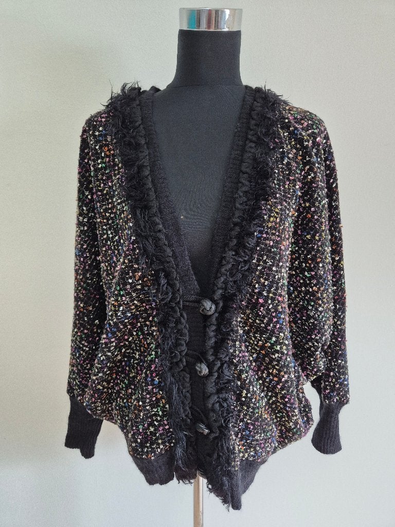 V12 - Fleurig Ana Alcazar vest met vleermuismouw mt 40 (1), Ophalen of Verzenden, Zo goed als nieuw, Maat 38/40 (M)