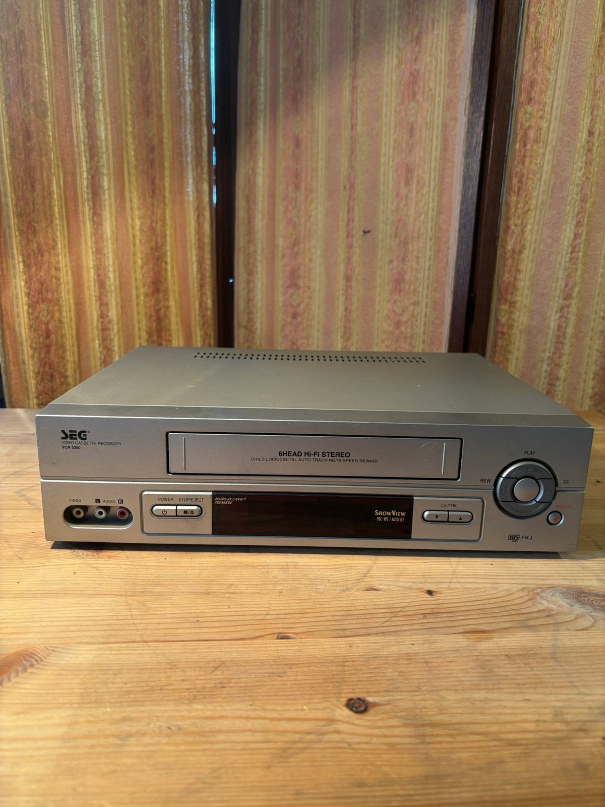 SEG VCR 5300 Hi-Fi Stereo VHS Videorecorder, Ophalen of Verzenden, Gebruikt