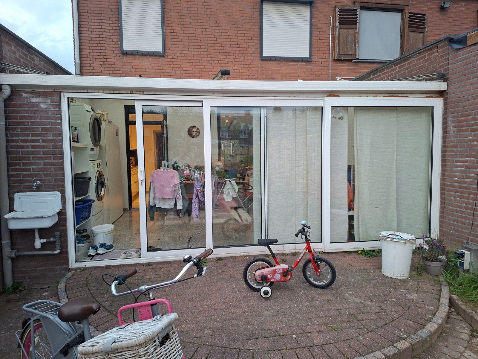 Glazen schuifpui met dubbelglas, Gevelraam of Ruit, Gebruikt, Dubbelglas, 160 cm of meer