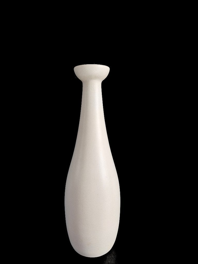 Zeer mooie vintage Pateel gouda design vaas, Gebruikt, Handgemaakt, Wit, Ophalen of Verzenden