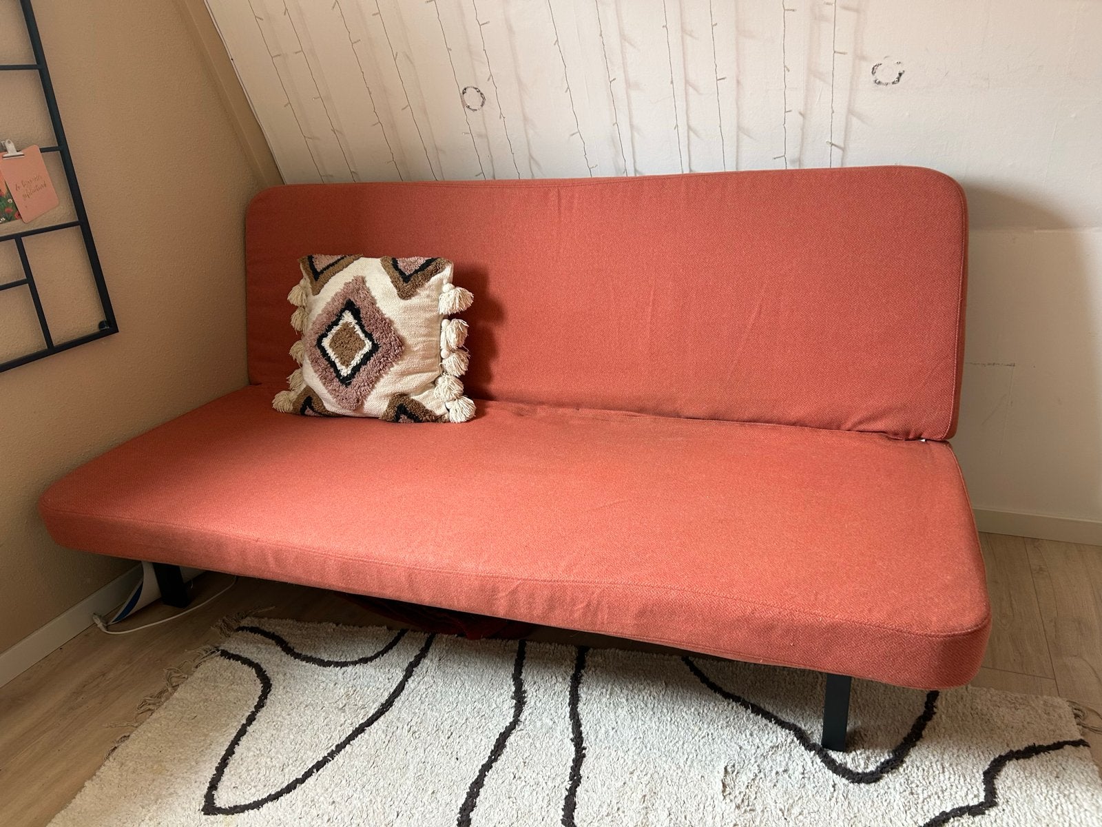 IKEA NYHAMN 3-zits slaapbank met binnenveringsmatras, Huis en Inrichting, Slaapkamer | Slaapbanken, Ophalen, Tweepersoons, Zo goed als nieuw