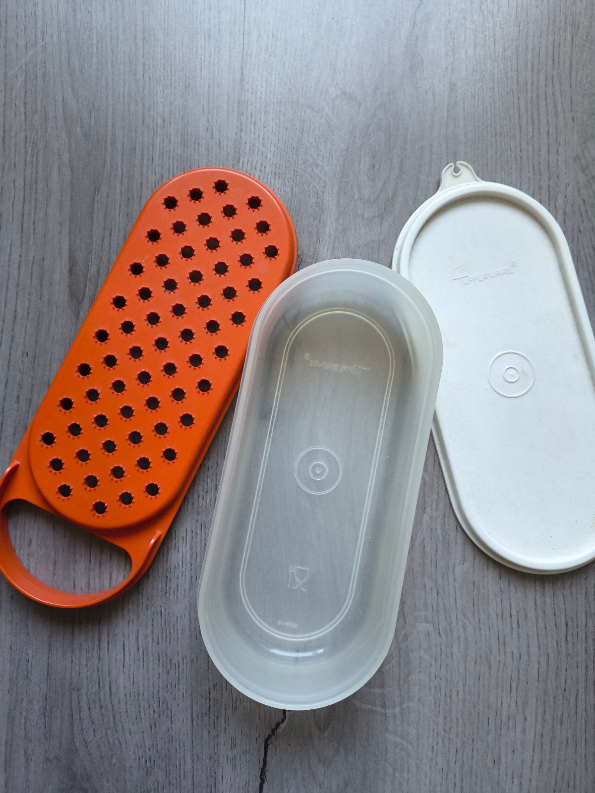 Tupperware rasppaartje - handige rasp voor in de keuken, Gebruikt, Overige typen, Oranje, Ophalen of Verzenden