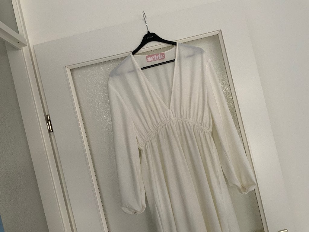 ACIDE midi jurk, Kleding | Dames, Maat 38/40 (M), Acide, Verzenden, Beige