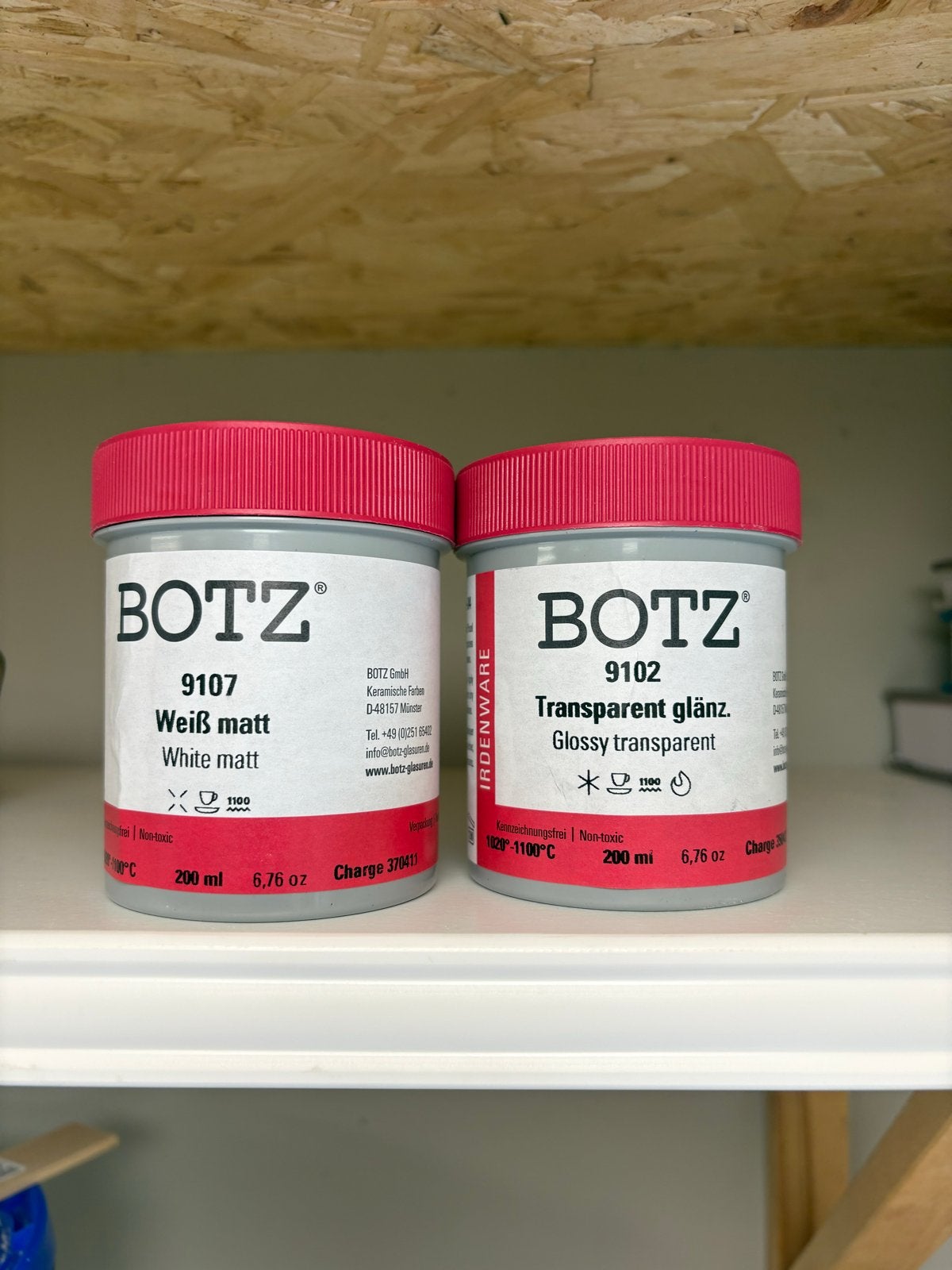 BOTZ Glazuur - Wit mat en Transparant glanzend (Nieuw), Hobby en Vrije tijd, Schilderen, Ophalen of Verzenden, Nieuw, Overige typen