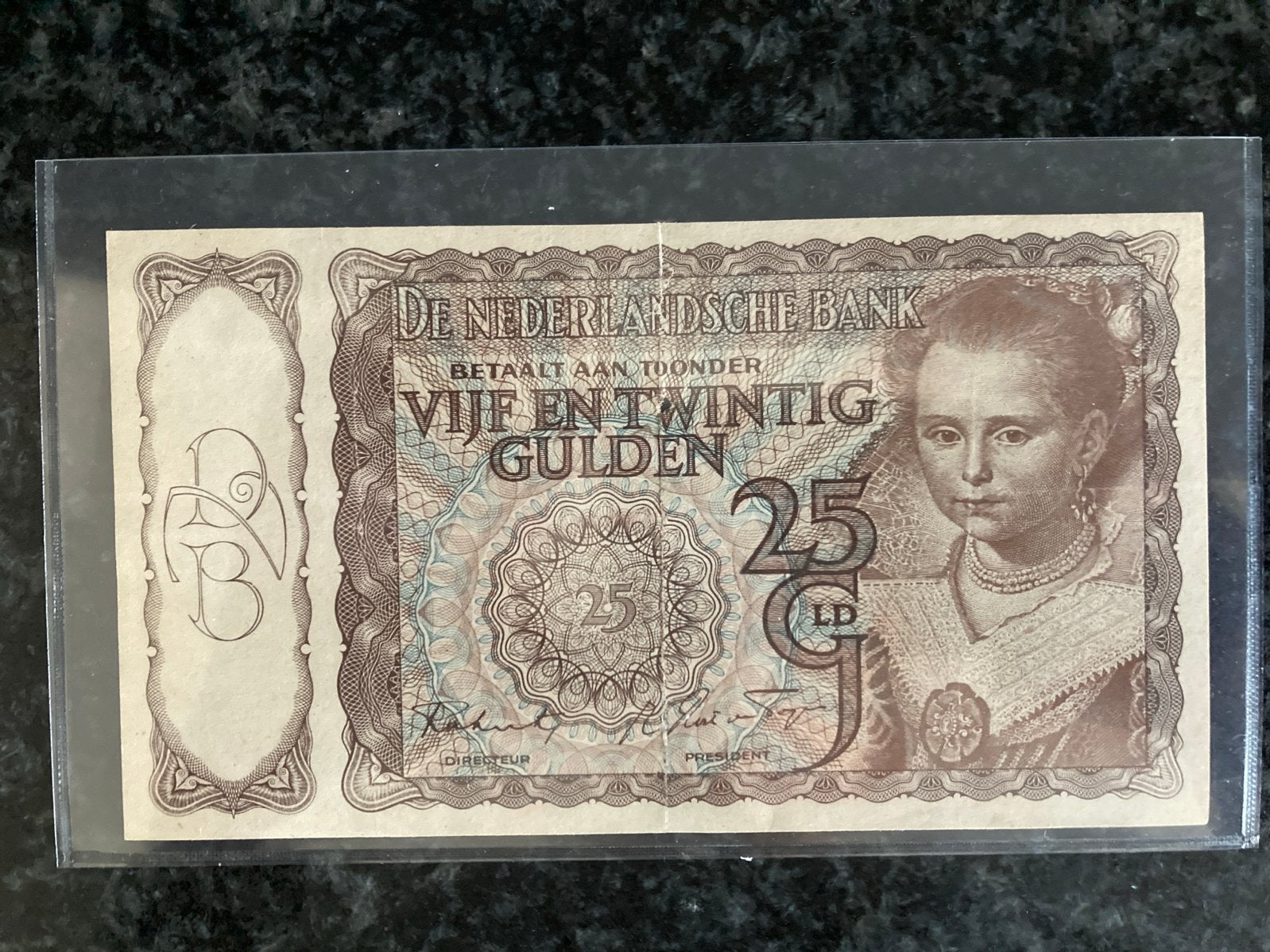 25 Gulden biljet uit 1943 - Koningin Wilhelmina, Ophalen of Verzenden, 25 gulden, Los biljet
