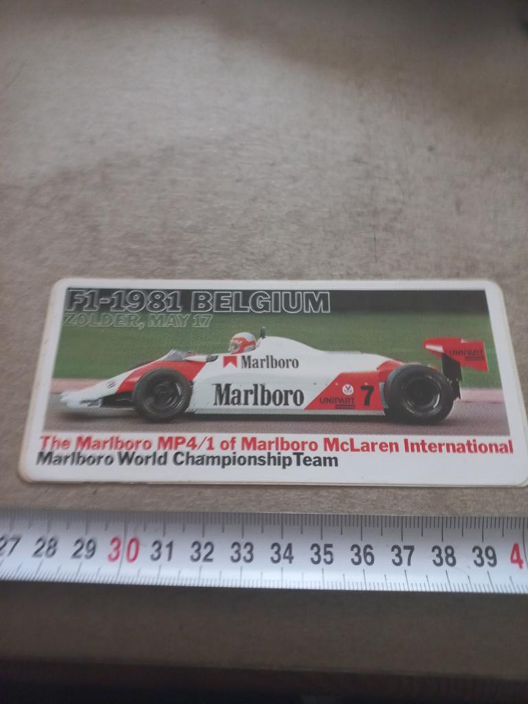 F1 81belgium marlboro mclaren, Ophalen of Verzenden, Zo goed als nieuw
