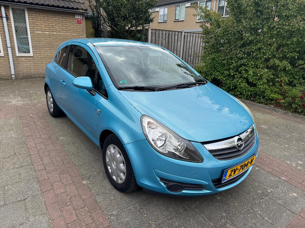Opel Corsa 1.2 Ecoflex 51KW 3D 2010 , Airco-Parkeersensoor., Auto's, Voorwielaandrijving, 40 €/maand, Blauw, 1229 cc