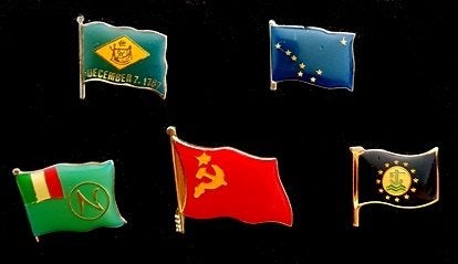 Vlaggen pins- 5 verschillende, Verzamelen, Speldjes, Pins en Buttons, Verzenden, Nieuw, Stad of Land, Speldje of Pin
