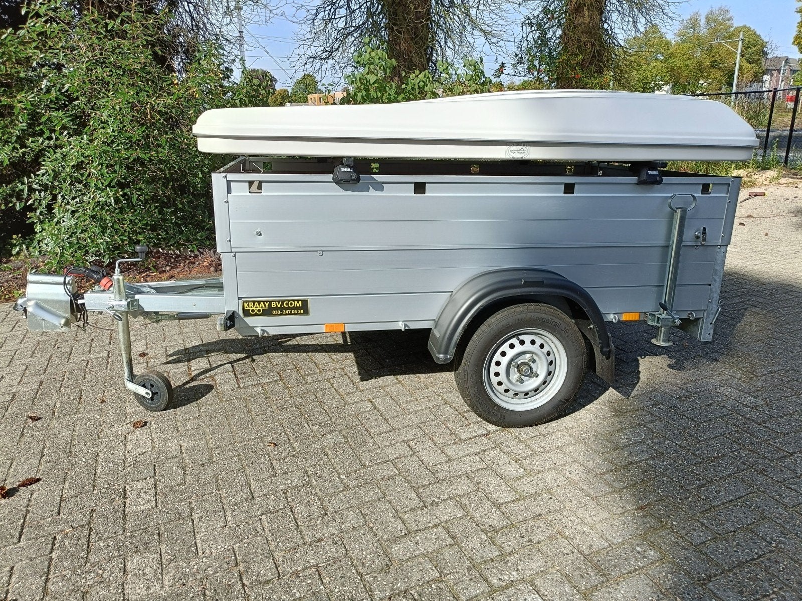 Tenttrailer met Columbus daktent op Anssems bagagewagen, Ophalen