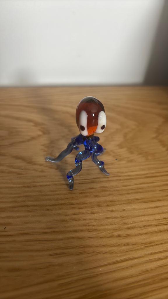 Murano glazen octopus beeldje - 4 cm, Verzamelen, Beelden en Beeldjes, Ophalen of Verzenden, Zo goed als nieuw, Dier
