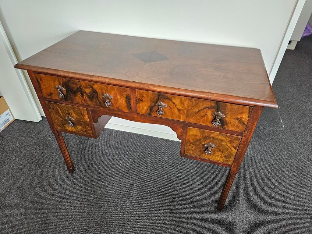 Engelse Kneehole Desk- 102x49x76 cm, Ophalen
