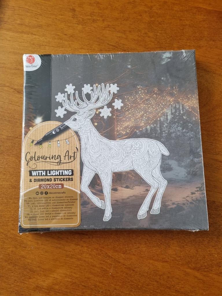 Colouring Art met Verlichting & Diamond Stickers, Hobby en Vrije tijd, Knutselen, Ophalen of Verzenden, Nieuw