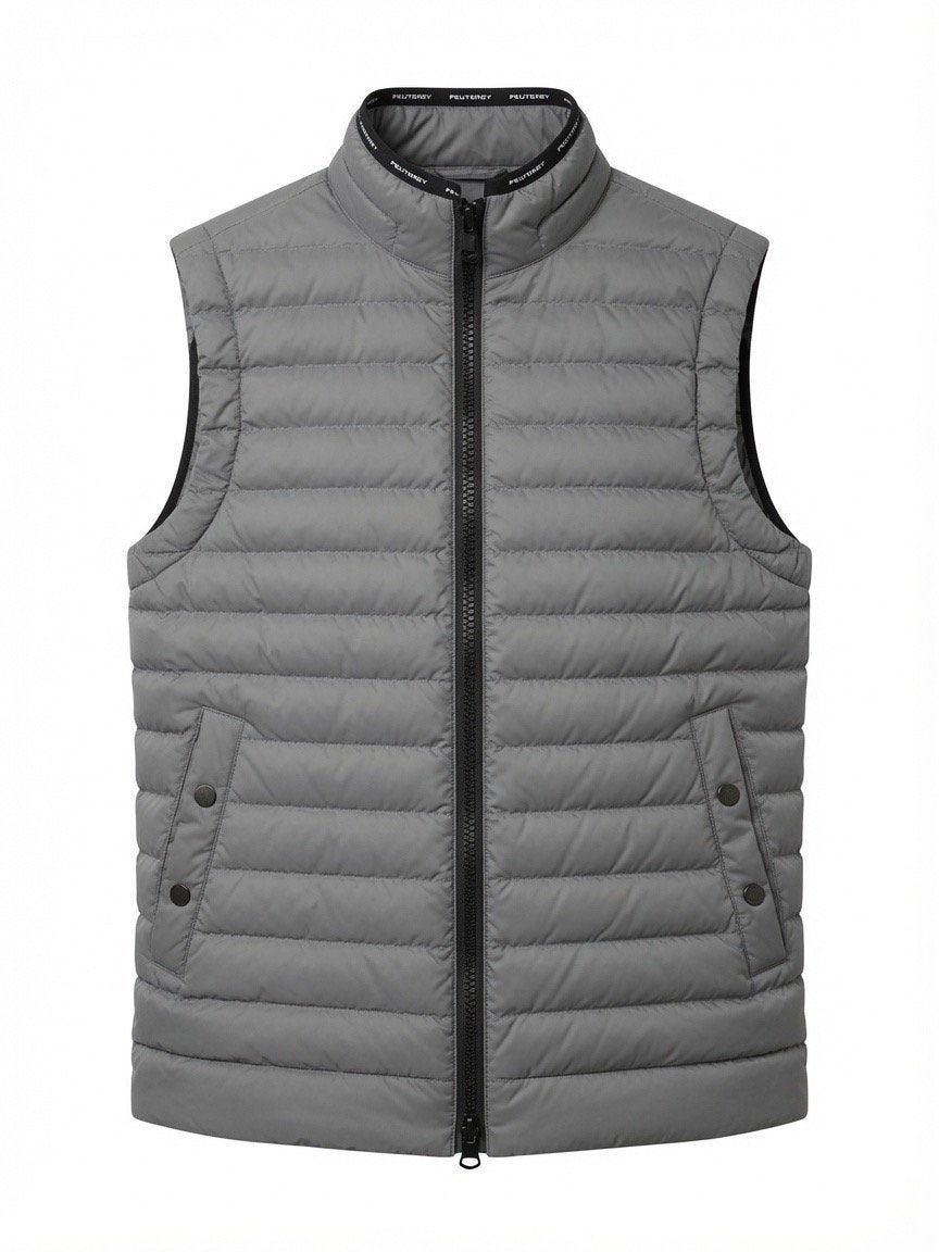 Peuterey grijze gewatteerde bodywarmer / gilet - maat S, Kleding | Heren, Bodywarmers, Ophalen of Verzenden, Zo goed als nieuw