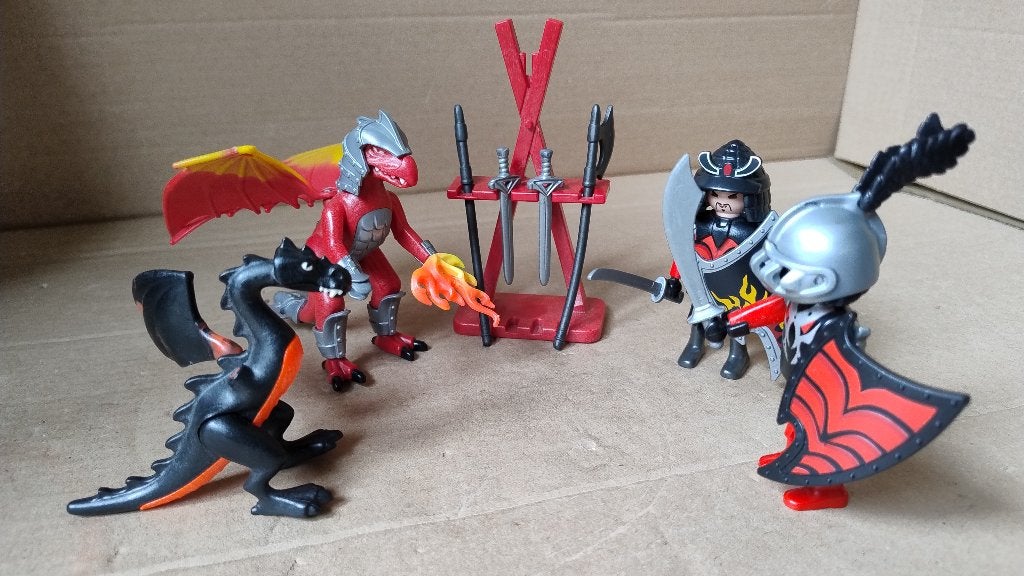 Playmobil setje Dungeons and Dragons 2 poppetjes 2 draken, Ophalen of Verzenden, Gebruikt, Losse onderdelen
