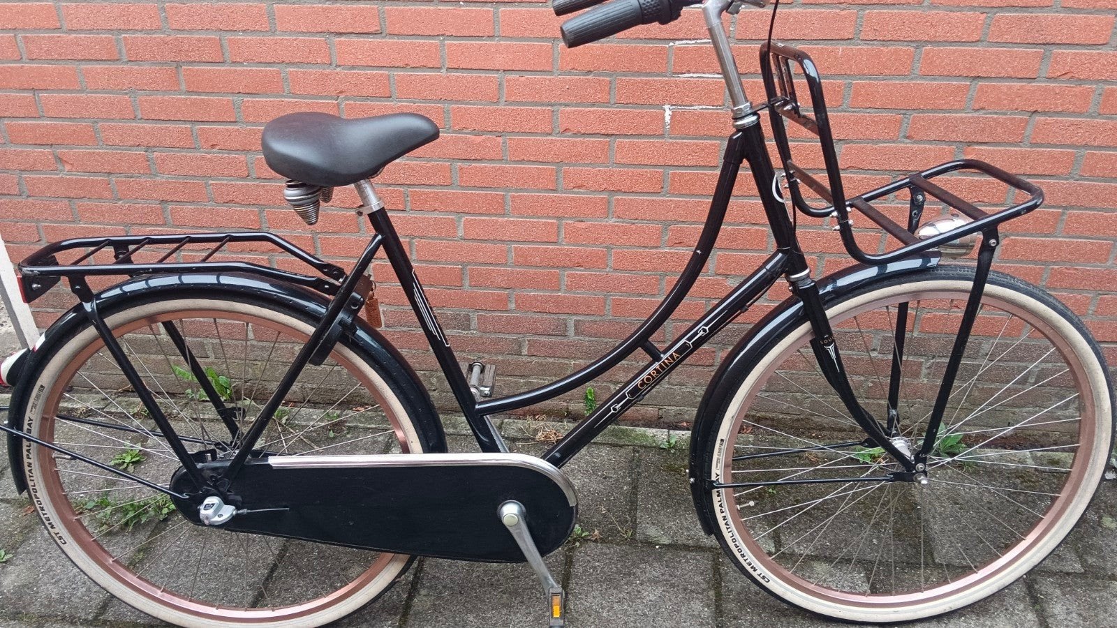 Cortina U4 Damesfiets - Zwart met 3 versnellingen, Fietsen en Brommers, Overige merken, Terugtraprem, 53 tot 56 cm, Versnellingen