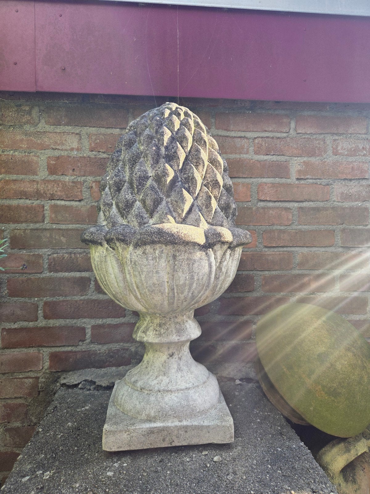Decoratieve Ananas Tuinornament - Steen, Ophalen, Gebruikt, Steen, Abstract beeld