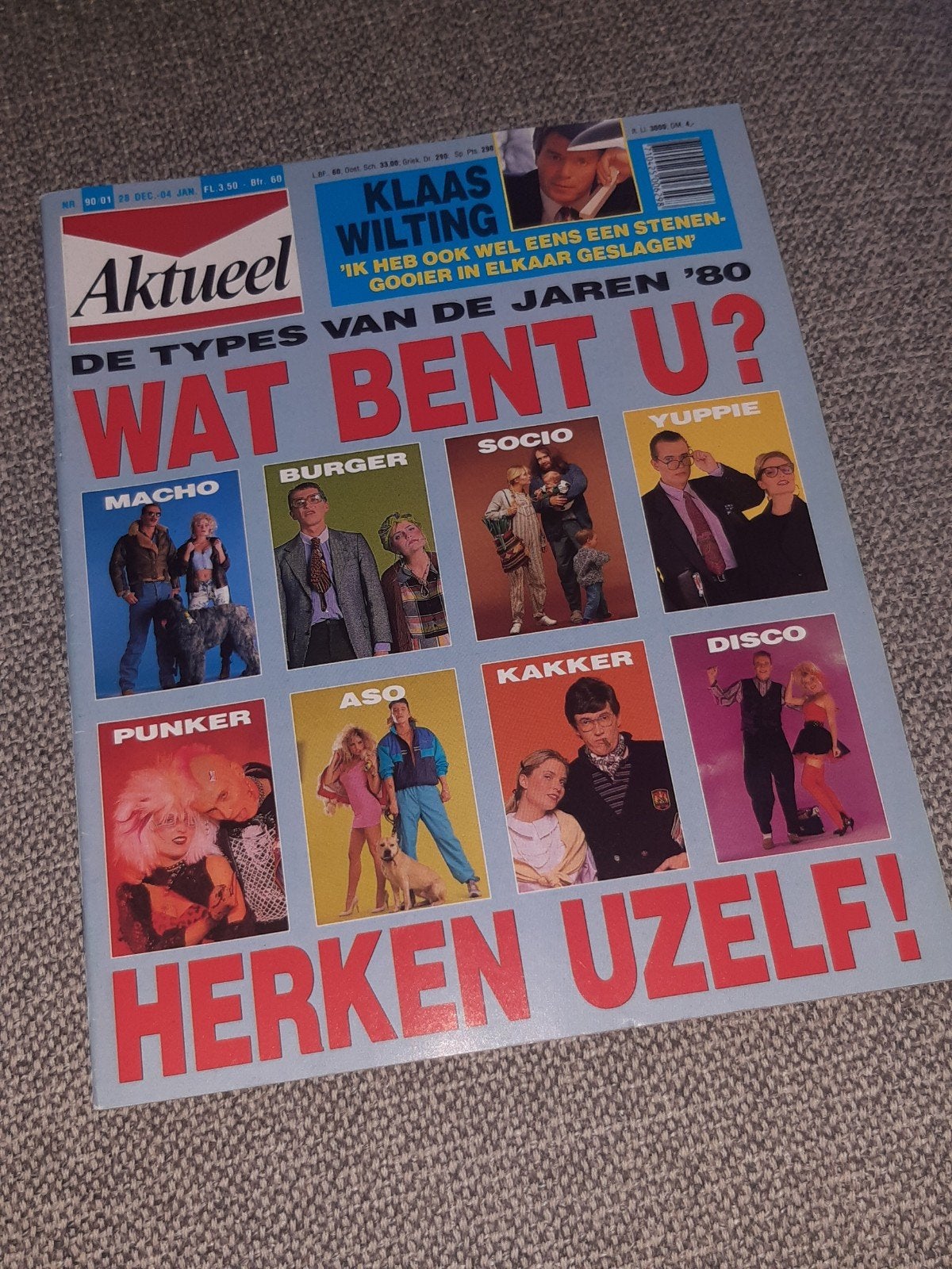 1.Aktueel 1990. Klaas Wilting. Marco Bakker. Peter R de Vrie, Verzamelen, Verzenden, 1980 tot heden, Tijdschrift
