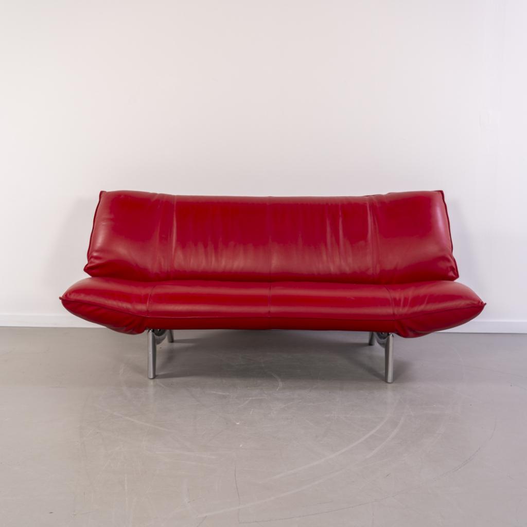 ACTIE!! 2x Leolux Tango 2-zits/192cm Bank Rood - Gepolijst, Huis en Inrichting, Banken | Bankstellen, Niet ingevuld, 150 tot 200 cm