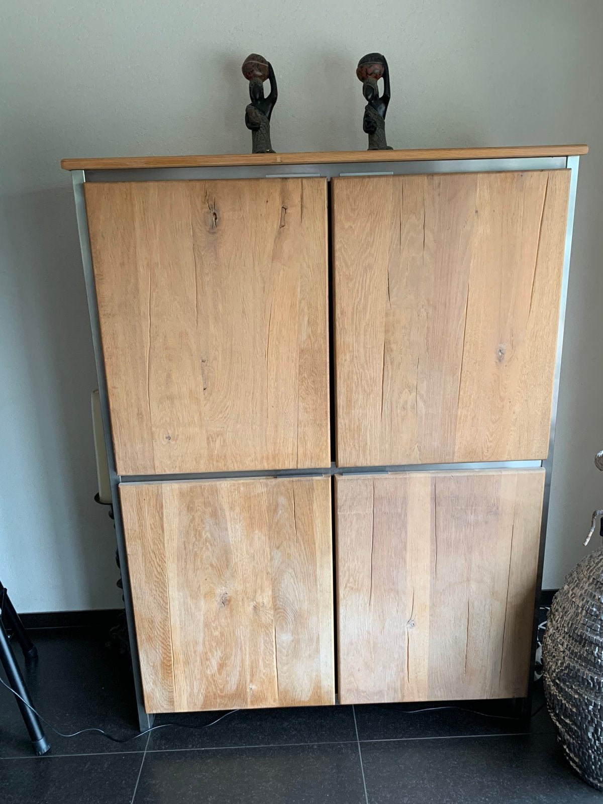 Eiken kast, Ophalen, Zo goed als nieuw, Minder dan 150 cm, 150 tot 200 cm