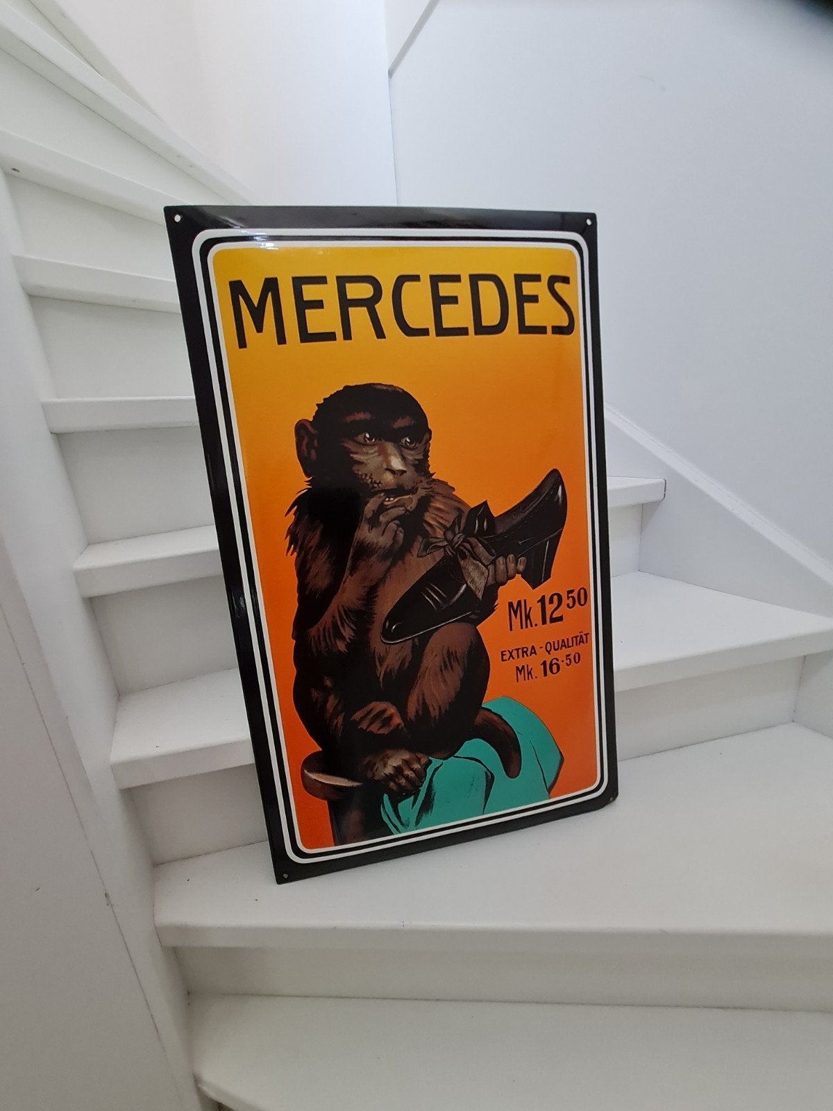 Mercedes duits emaille bord nieuw, Verzamelen, Ophalen of Verzenden