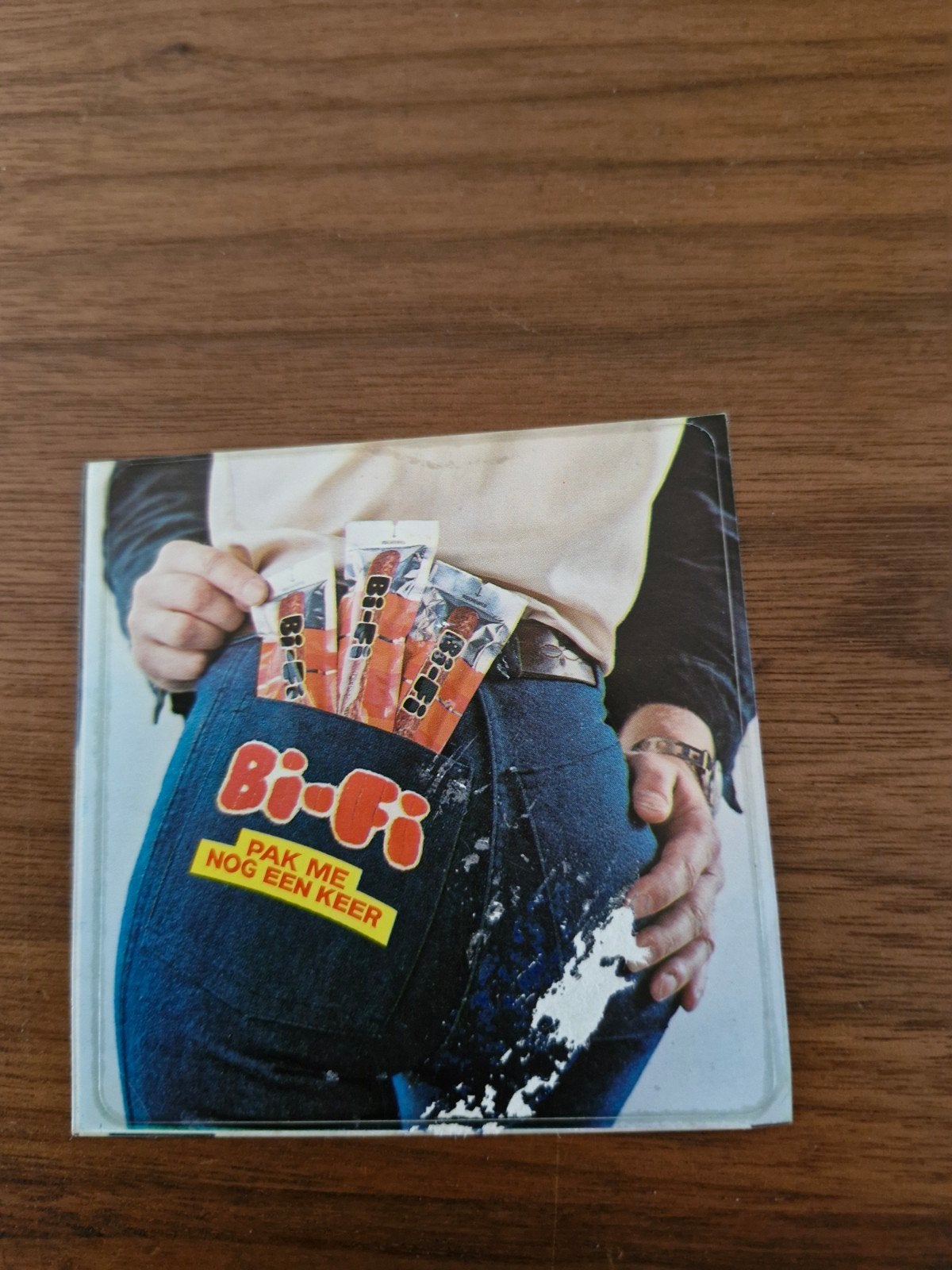 9839 Vintage Bi-Fi Sticker - Pak Me Nog Een Keer, Ophalen of Verzenden, Gebruikt, Overige typen