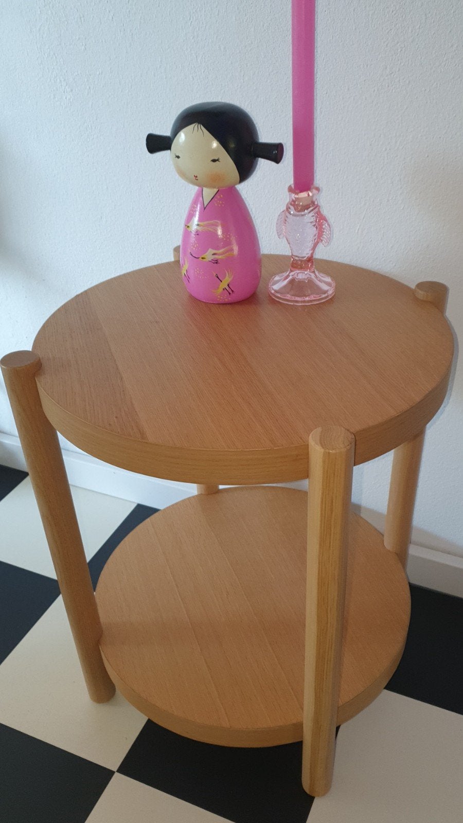 Ikea Listerby Tafeltje Eiken, Huis en Inrichting, Tafels | Salontafels, Ophalen, 50 tot 100 cm, 50 tot 100 cm, Zo goed als nieuw