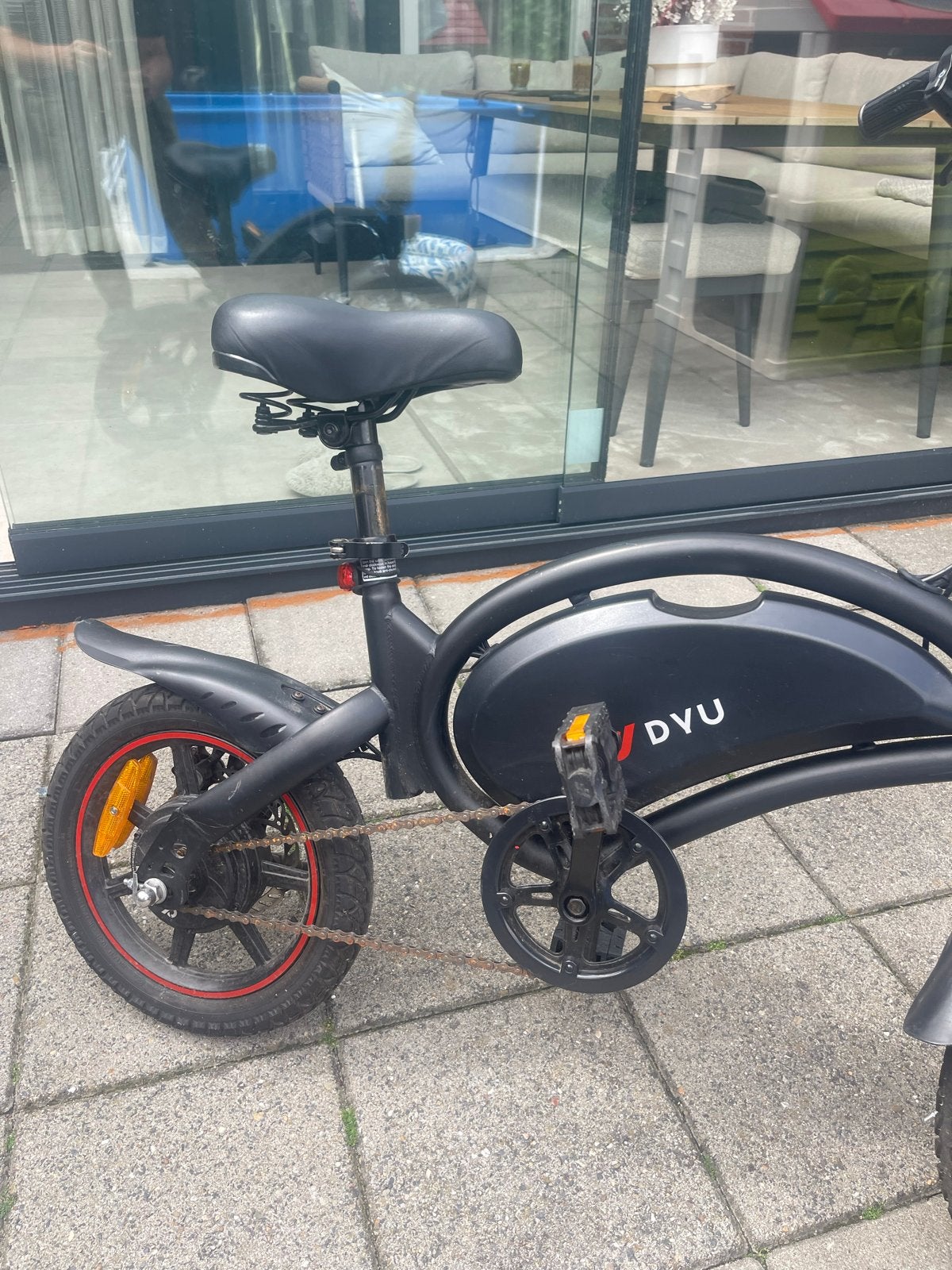 Compacte opvouwbare elektrische fiets DYU, Gebruikt, Minder dan 47 cm, 30 tot 50 km per accu, Ophalen