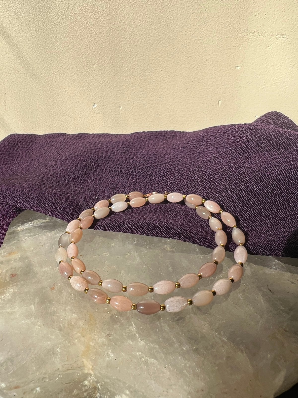 Maansteen roze liefde geluk beschermt balans harmonie geluk, Sieraden, Tassen en Uiterlijk, Kettingen, Nieuw, Verstelbaar, Ophalen of Verzenden
