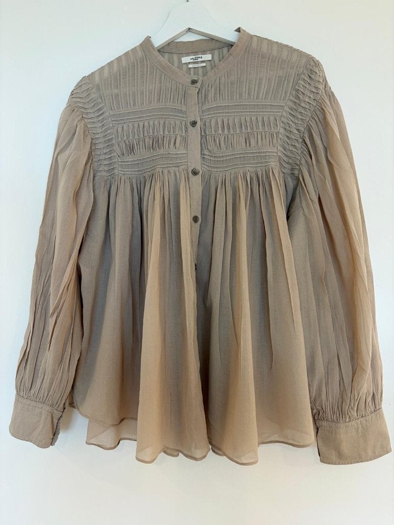 Isabel Marant Etoile blouse, Beige, Ophalen of Verzenden, Zo goed als nieuw, Maat 38/40 (M)