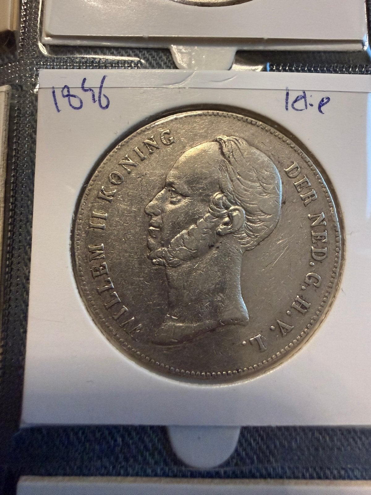 Willem II 1846 lelie (2e) rijksdaalder, Zilver, Ophalen of Verzenden, Losse munt, 2½ gulden