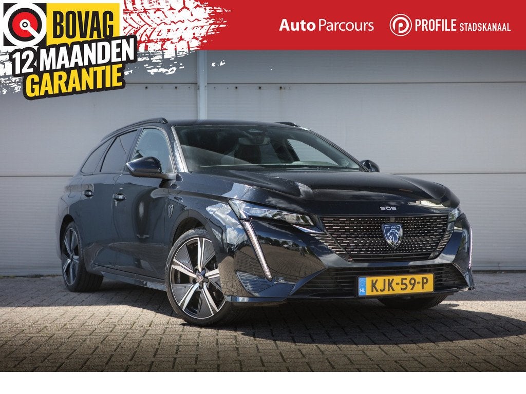 Peugeot 308 SW 1.6 PHEV 225 GT (bj 2024, automaat), Gebruikt, Euro 6, 4 cilinders, Zwart