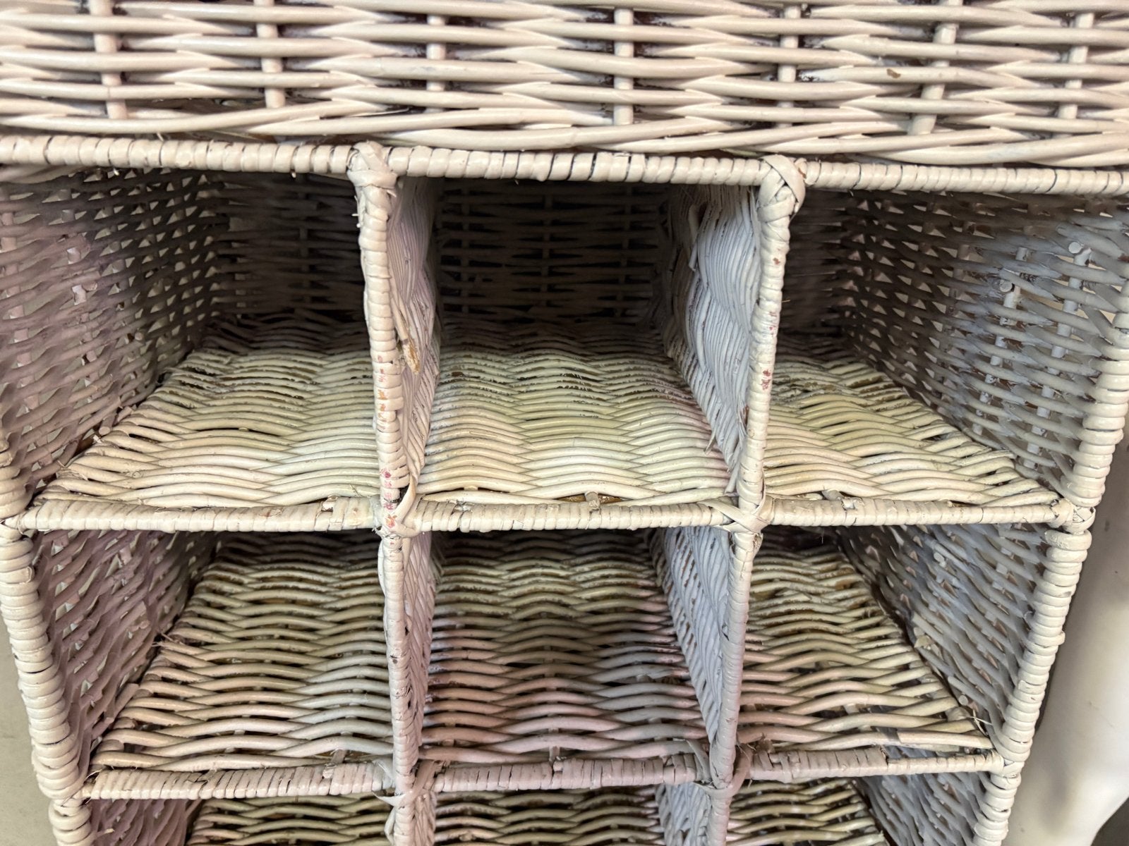 Vintage Wijnrek/Opbergrek van Rotan - opknapper, Ophalen, Overige materialen, Gebruikt, 15 tot 25 flessen