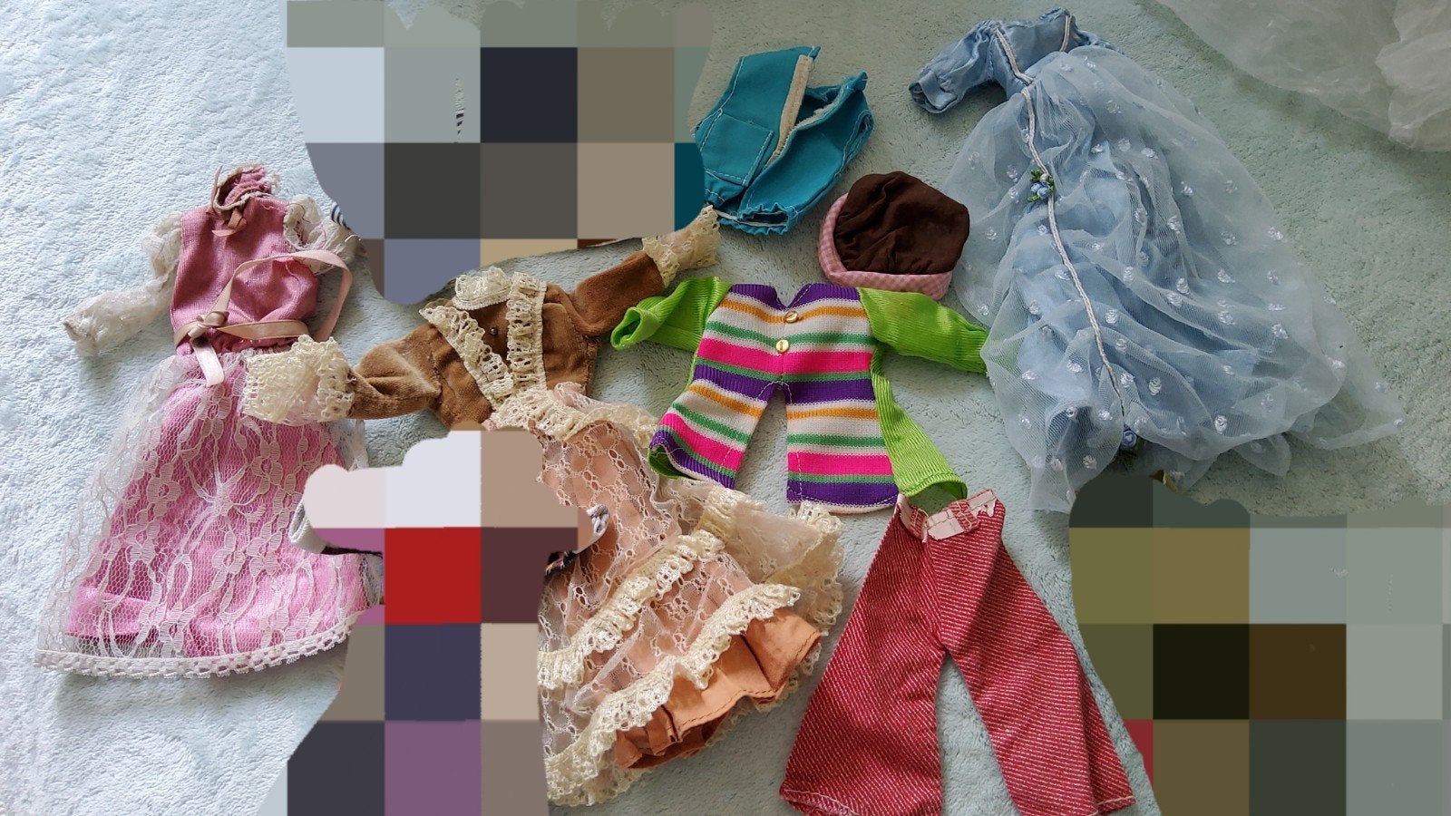 Vintage Barbie Sindy Fleur Daisy Tienerpop outfit avondjurk, Ophalen of Verzenden, Fashion Doll