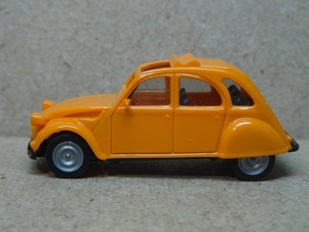 HERPA 1/87, CITROËN 2 CV, Lelijke Eend Oranje, Zie Foto`s, Ophalen of Verzenden, Zo goed als nieuw, Auto, Herpa