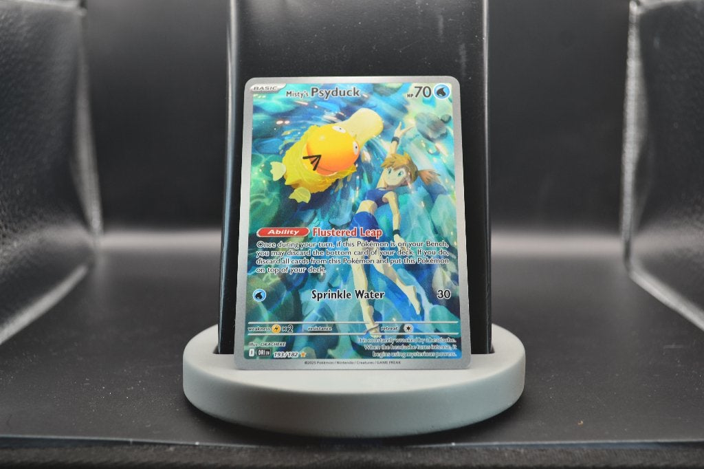 Misty's Psyduck 193/182 Destined Rivals - Pokemon Kaart (1), Ophalen of Verzenden, Zo goed als nieuw, Losse kaart, Foil