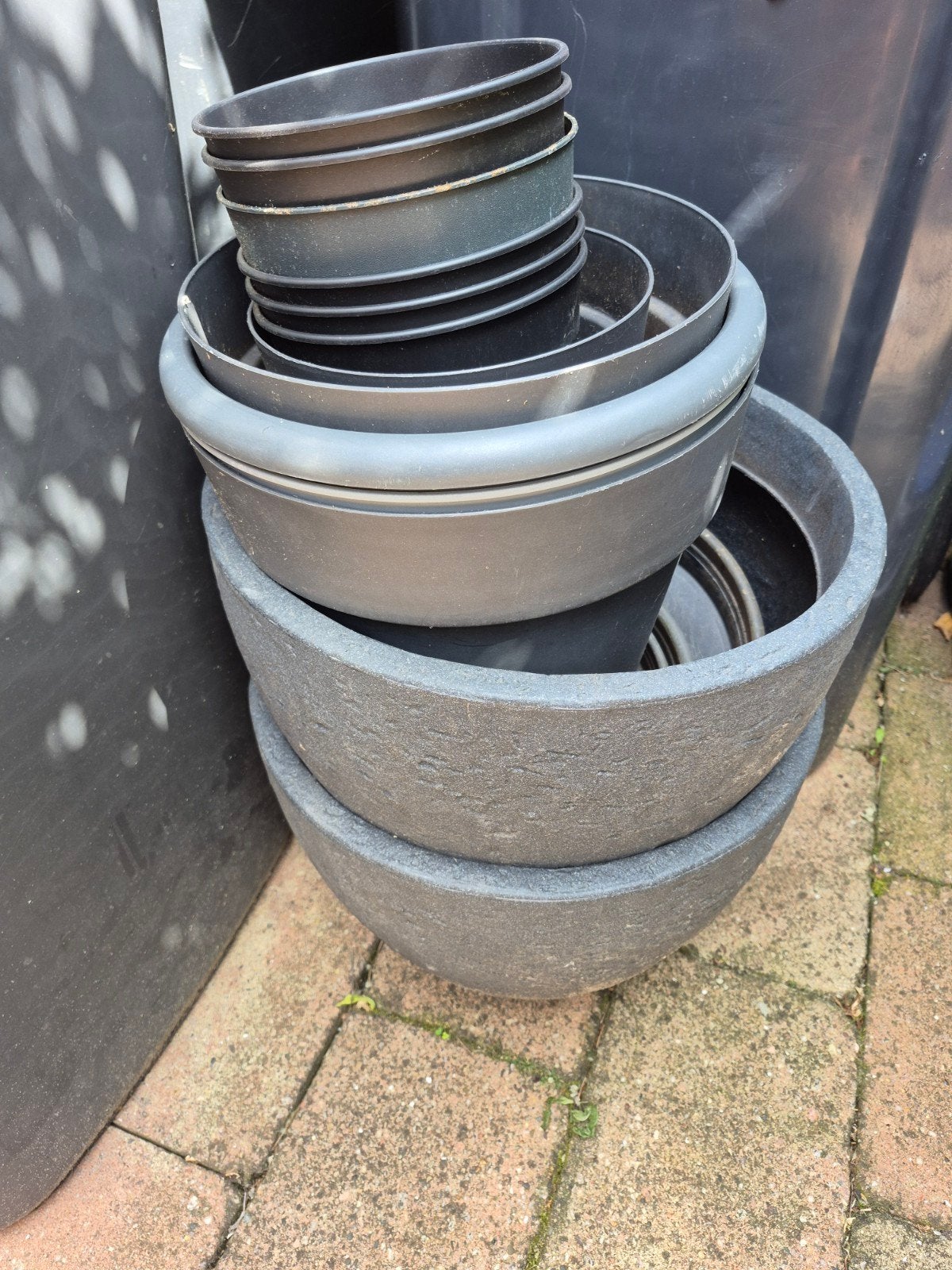 Plastic bloempotten, Tuin en Terras, Ophalen, Kunststof, Gebruikt, Minder dan 30 cm