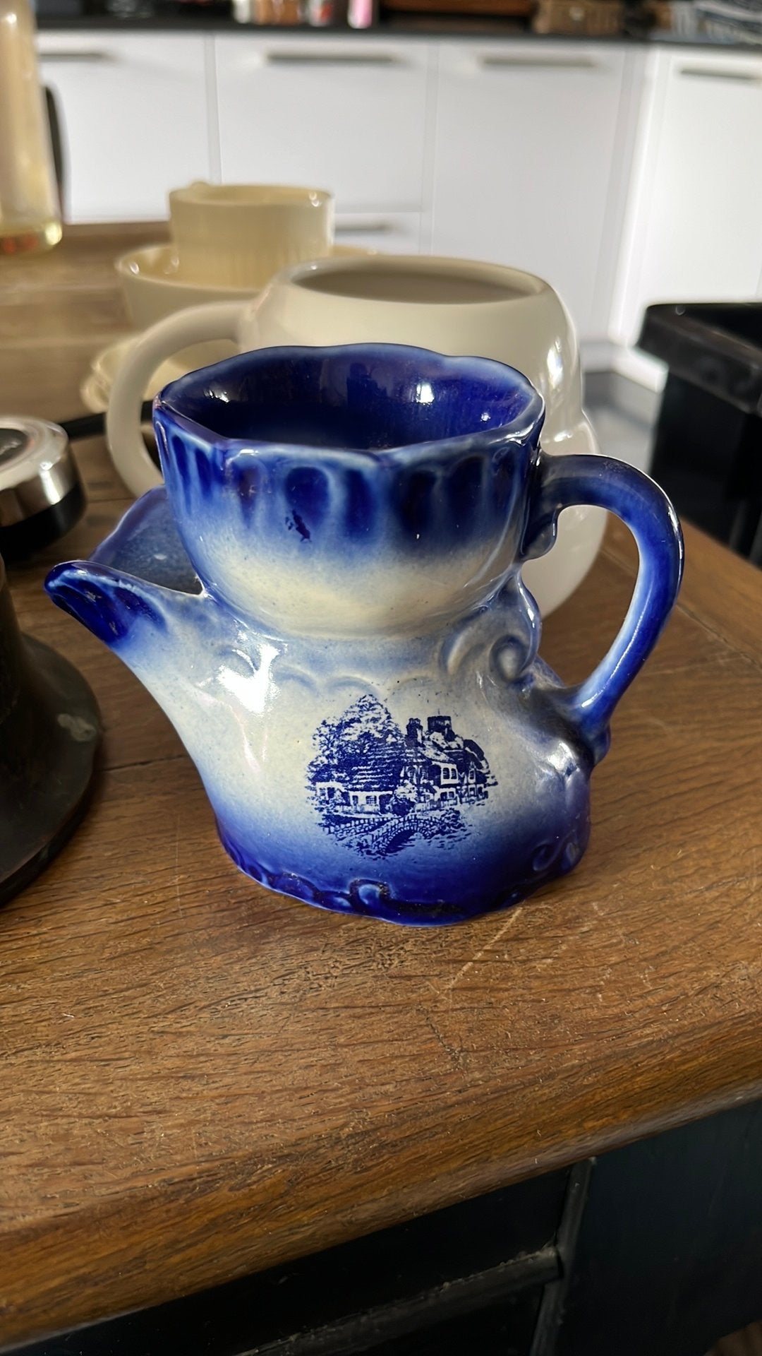 Antieke scheerkom Staffordshire Empress Ironstone