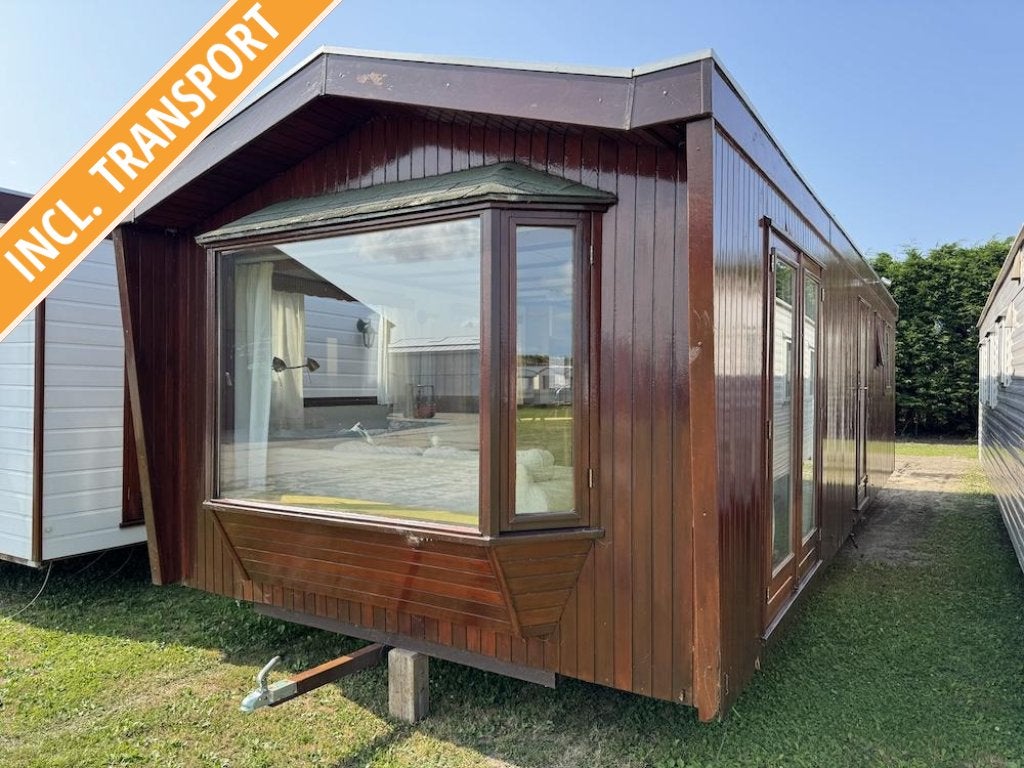 Winterhard houten chalet met 2 slaapkamers gratis gebracht, Caravans en Kamperen
