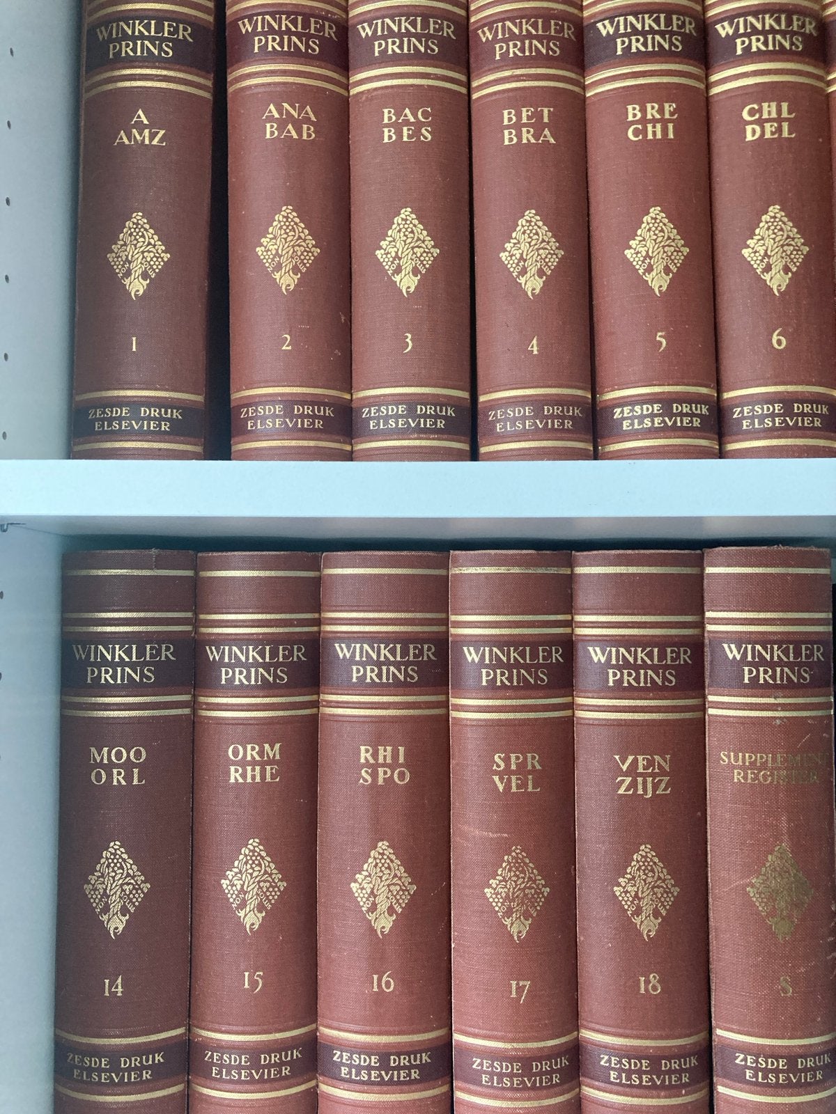 Winkler Prins Encyclopedie - Zesde Druk (Complete Serie), Boeken, Encyclopedieën, Ophalen of Verzenden, Gelezen, Algemeen, Complete serie