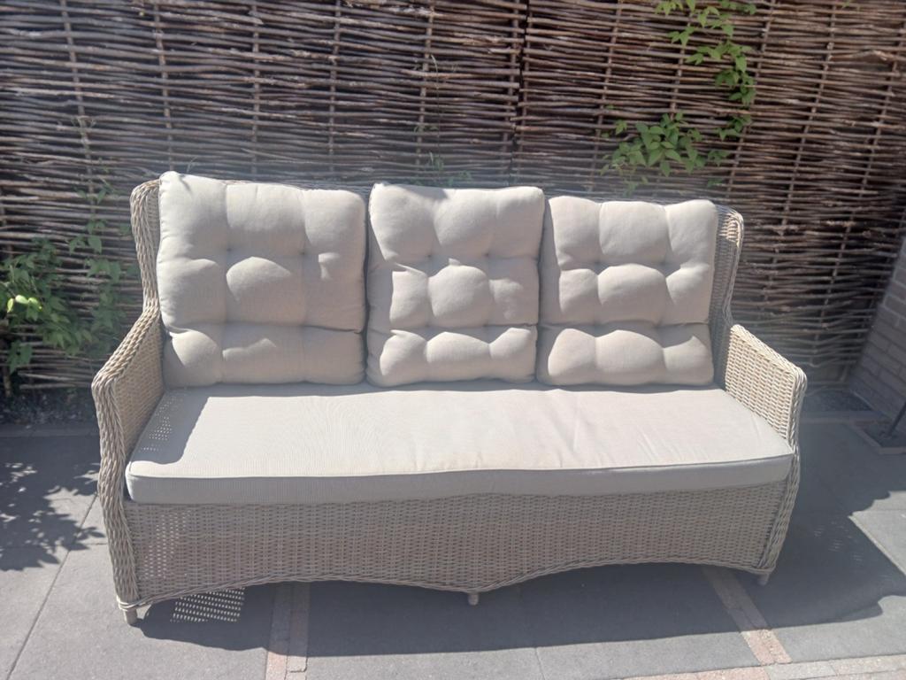 Intenso Furniture Wicker Tuinbank met Kussens, Ophalen, Gebruikt, Wicker