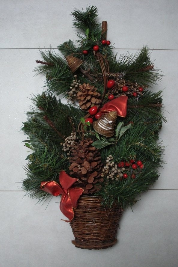 Nw groot kunst kerststuk voordeurversiering kerstversiering, Ophalen of Verzenden, Nieuw
