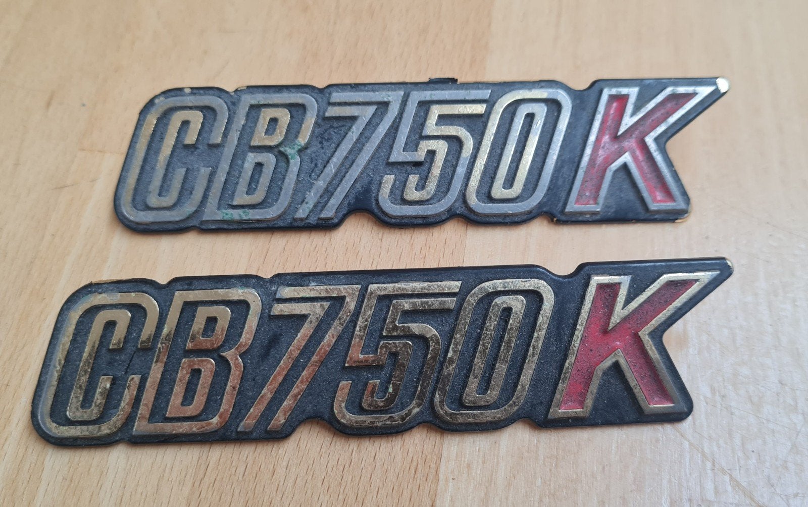 Originele Honda CB750K badges (set van 2), Ophalen of Verzenden, Gebruikt