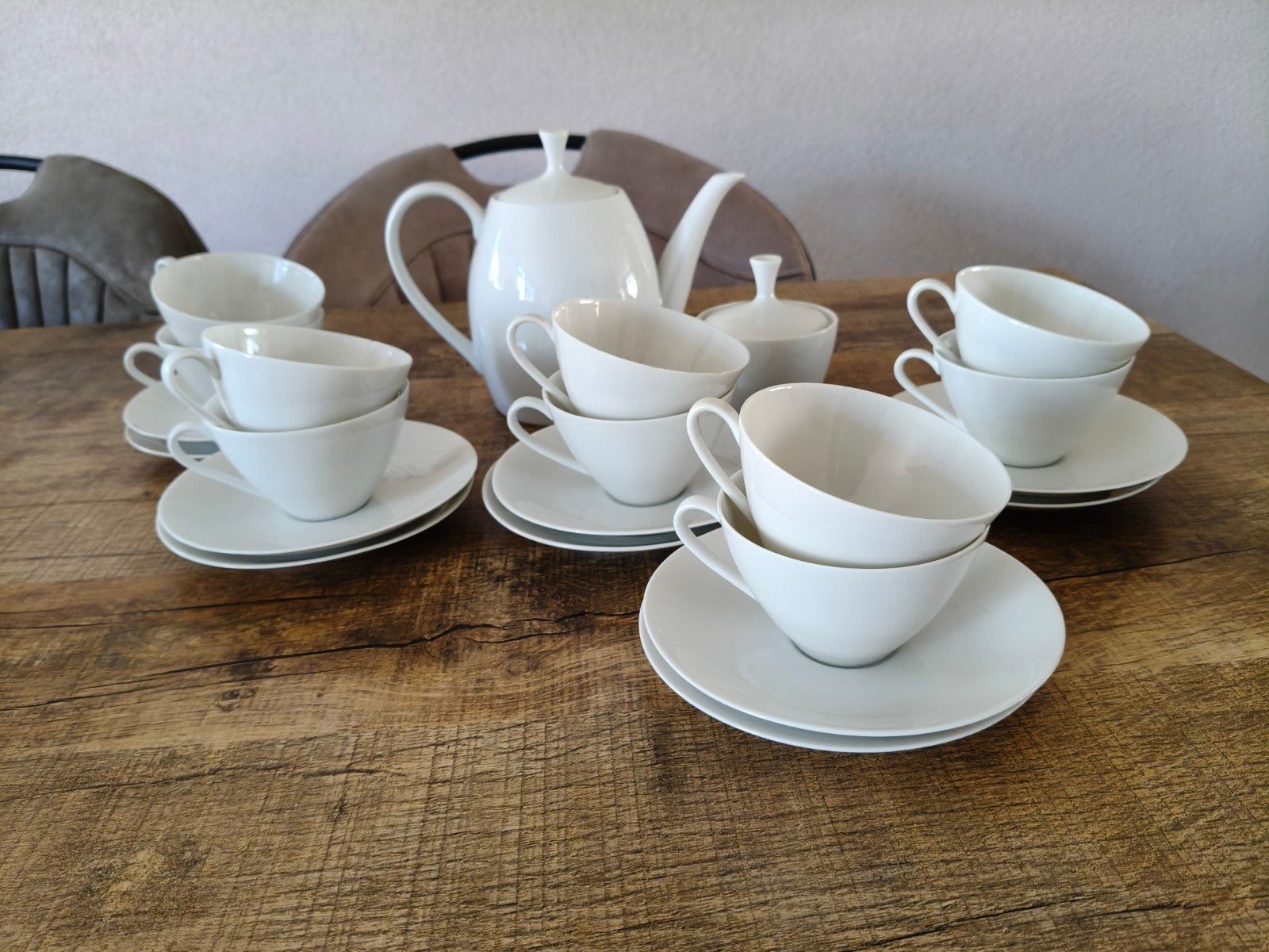 Vintage Arzberg servieskopjes thee- en suikerpot, Huis en Inrichting, Keuken | Servies, Ophalen, Porselein, Overige stijlen, Kop(pen) en/of Schotel(s)