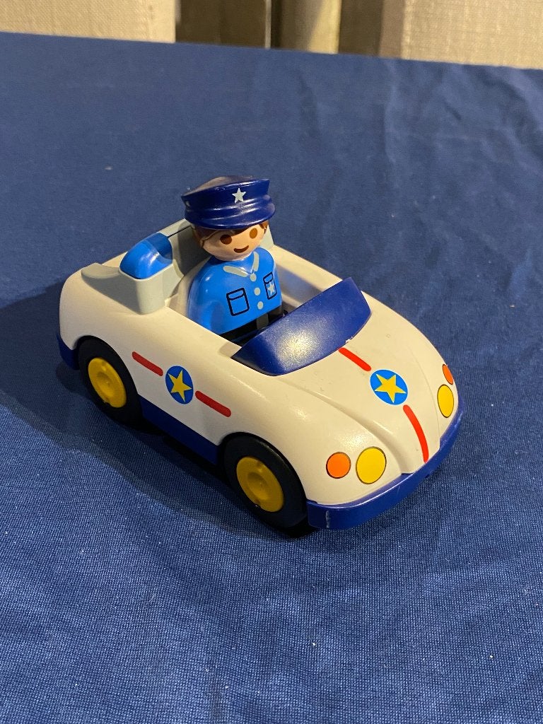 Playmobil 123, Politieauto met agent, Ophalen of Verzenden, Zo goed als nieuw, Complete set