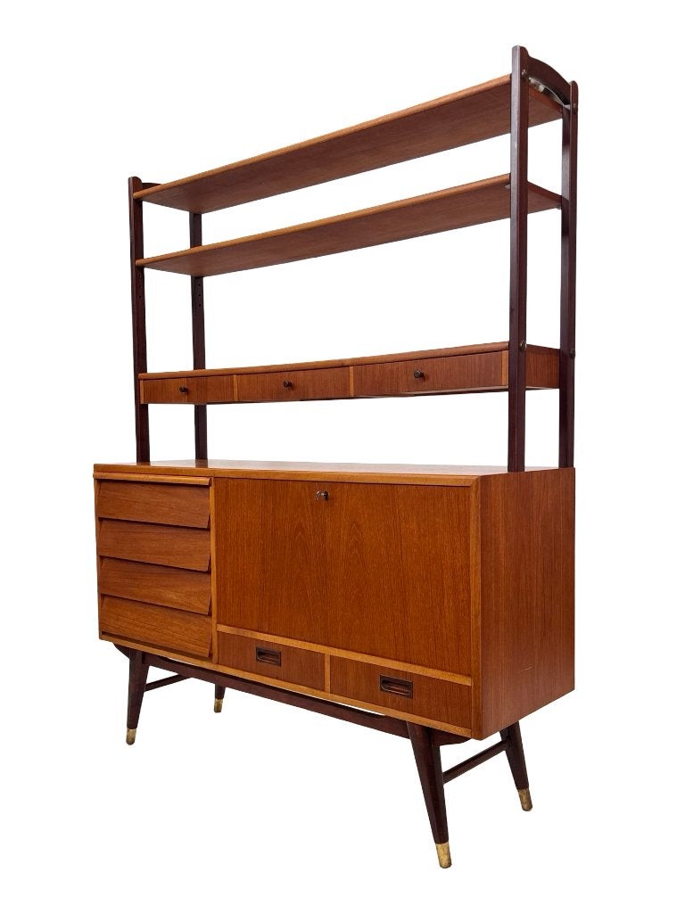 Vintage Wandmeubel Boekenkast Zweden Teak Design