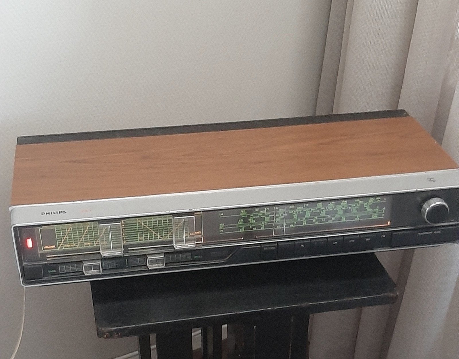Philips 741 stereo radio ontvanger 1974, Audio, Tv en Foto, Ophalen, Gebruikt, Analoog