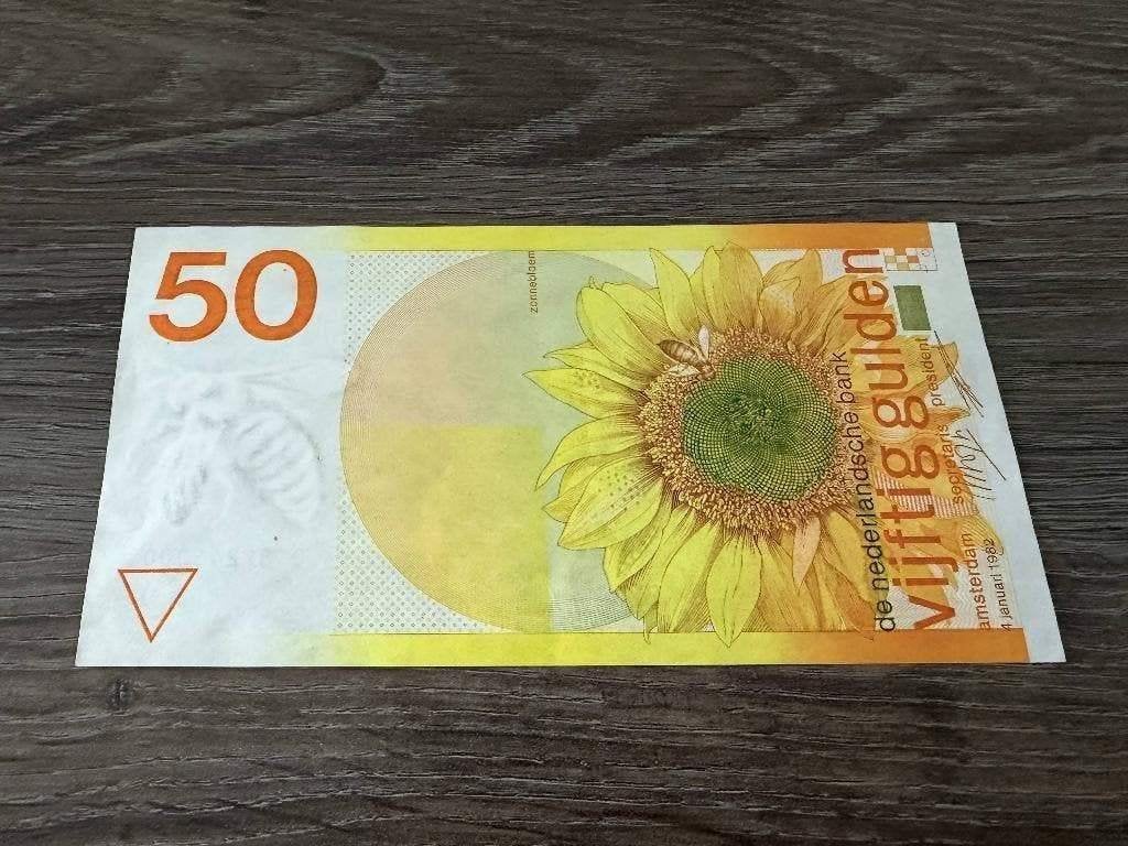 Prachtig biljet 50 gulden Zonnebloem, 1982, Postzegels en Munten, Bankbiljetten | Nederland, Ophalen of Verzenden, 50 gulden