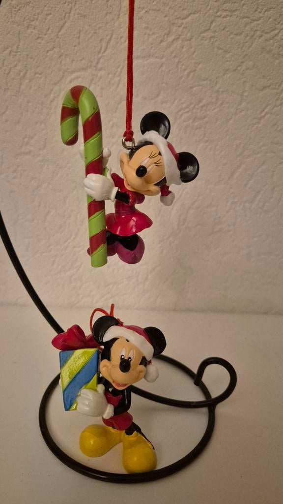 Setje met 2 Disney kerstornamenten minnie Mickey, Diversen, Kerst, Ophalen of Verzenden, Nieuw